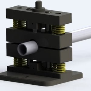 punching holes in pipes front view