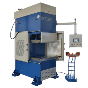 View of the PPCT Series C-Frame Press with side gate open, by RHTC, sold by The Workshop Press Company UK based in Kenilworth