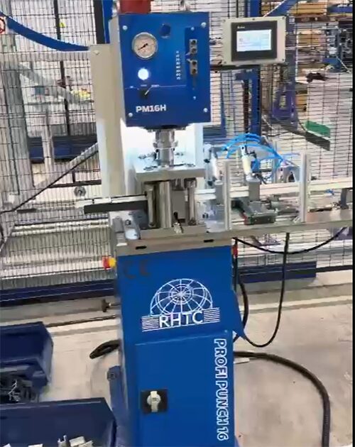 RHTC Profi Punc 16 PP-16 model with automated feeding and stroking front view.