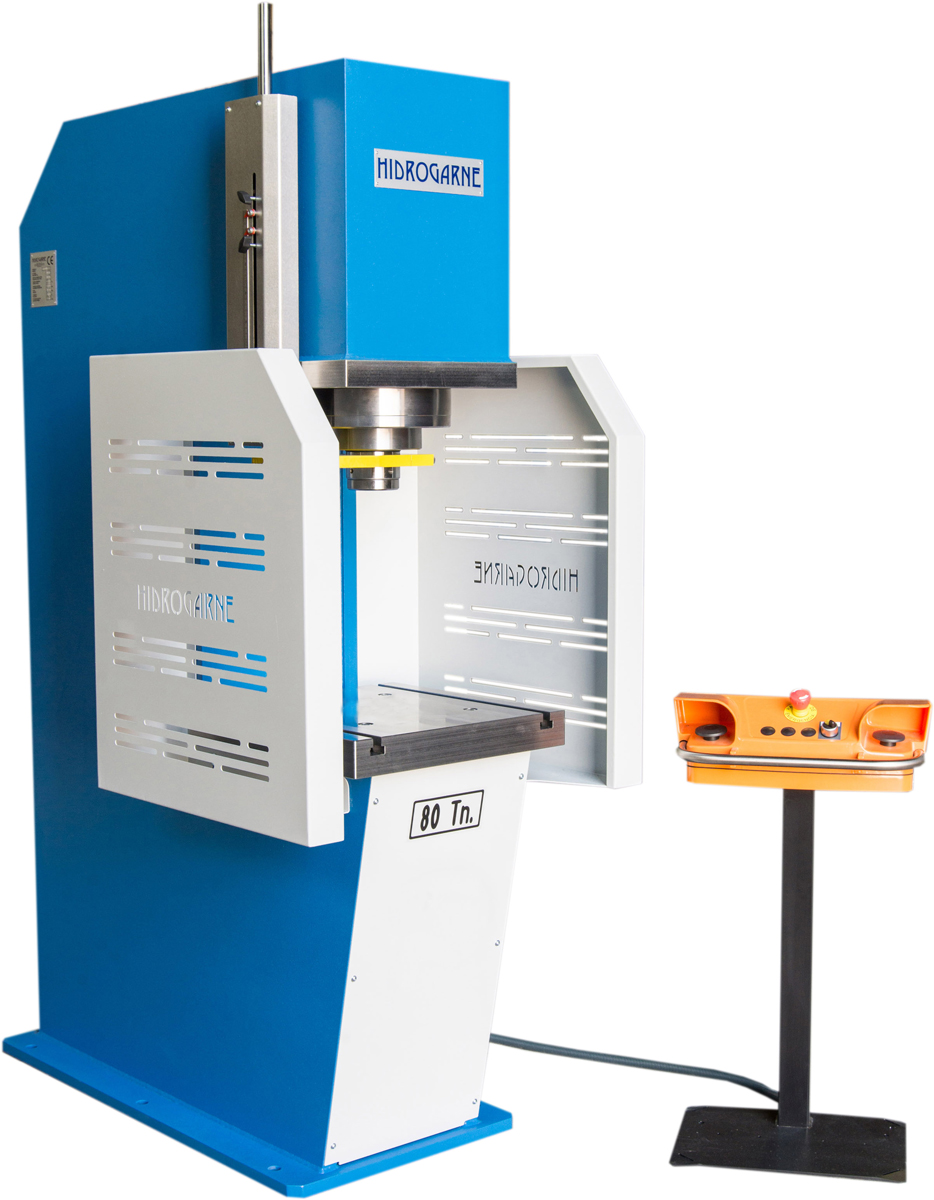 hydraulic-press-prensa-hidraulica-HIDROGARNE-CD-80 Advanced High Precision C Frame Press at Workshop Press