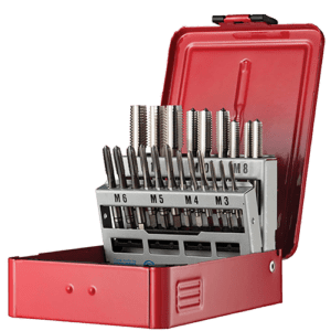 Tap Set in HOlder Caste M3 to M20 for Pillar Drill Presses offered by The Workshop Press Co UK