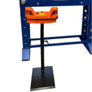 Palm button push button piston control for motorised workshp presses.